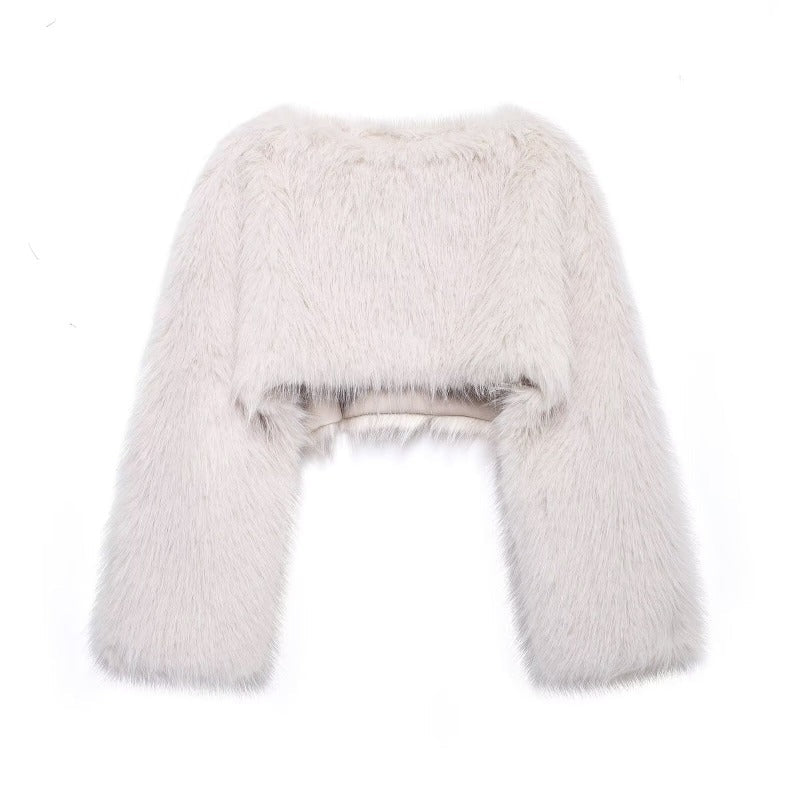R&B | Kunstfell Pullover mit Weiten Ärmeln für Damen