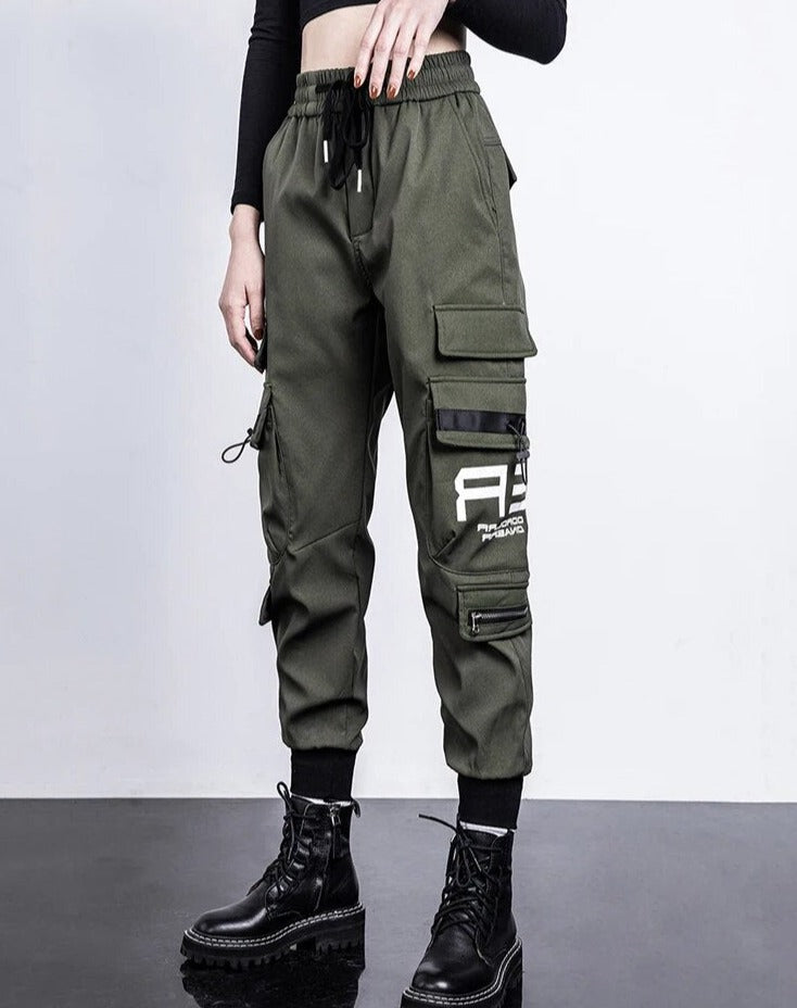 R&B | Hosen High-Waist Cargo-Hose mit Taschen