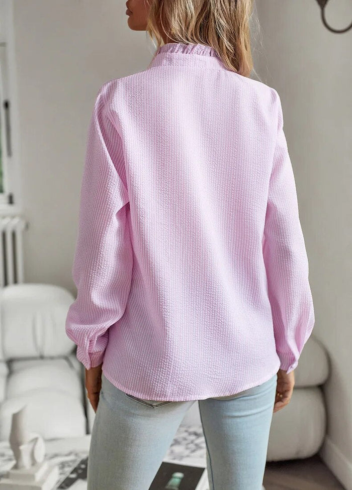 Modische Bluse mit langen Ärmeln und Streifenmuster