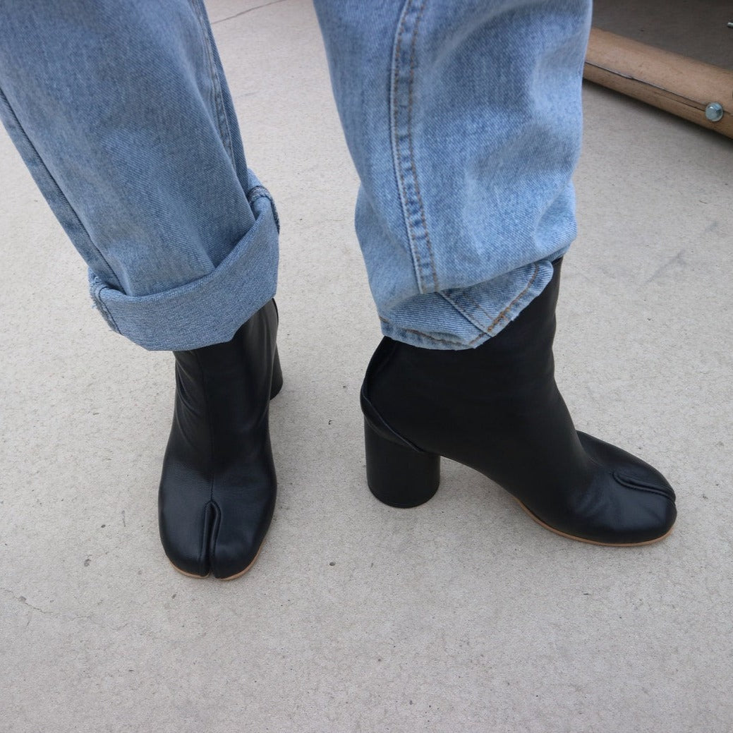 R&B | Damen Tabi Stiefeletten mit geteilter Zehe & Gummisohle
