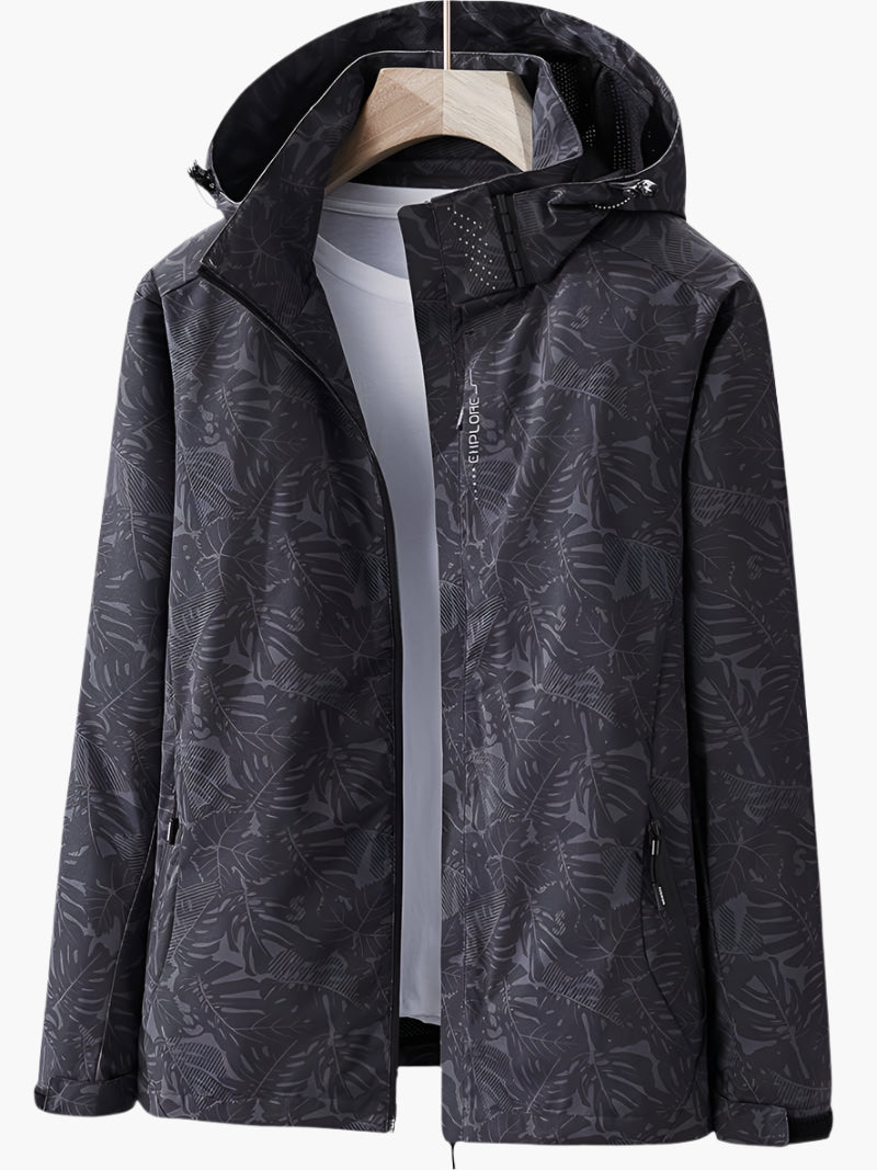 R&B | Kapuzenjacke mit Blättermuster für Damen - Herbst