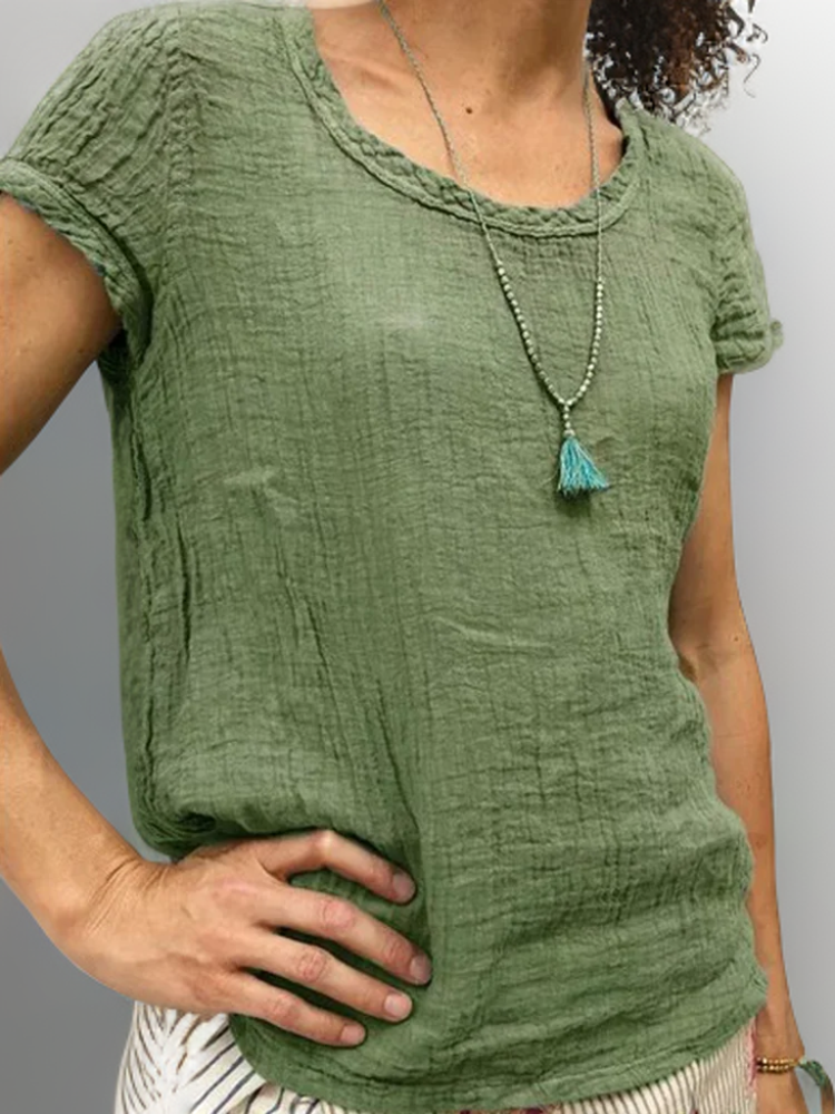 R&B | Vintage-T-Shirt mit abgerundetem Saum