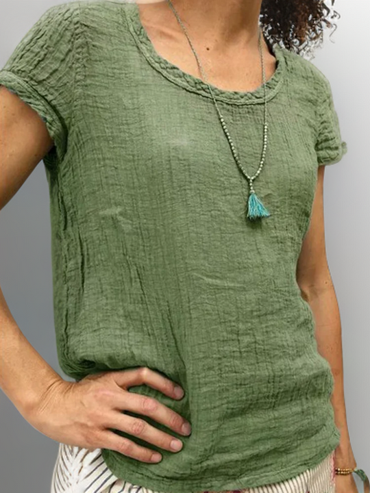 R&B | Vintage-T-Shirt mit abgerundetem Saum