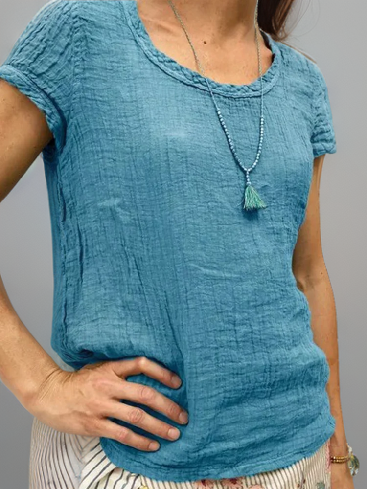 R&B | Vintage-T-Shirt mit abgerundetem Saum