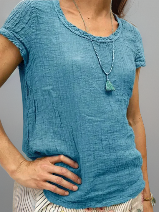 R&B | Vintage-T-Shirt mit abgerundetem Saum
