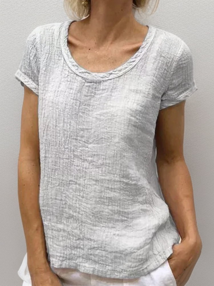 R&B | Vintage-T-Shirt mit abgerundetem Saum