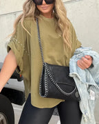 Heidi-Mode | Oversized Nieten T-Shirt
