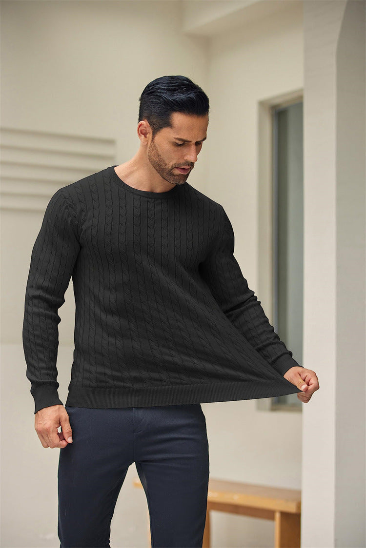 R&B | Eleganter Zopfstrickpullover für Männer