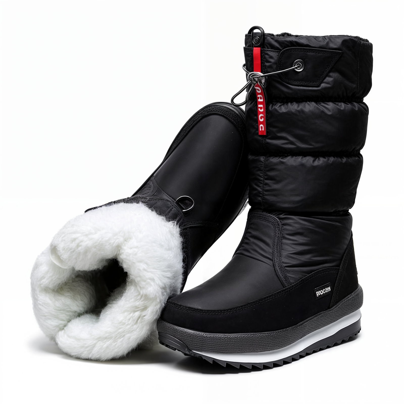 Dicke Plüschwinterstiefel für Frauen R&B