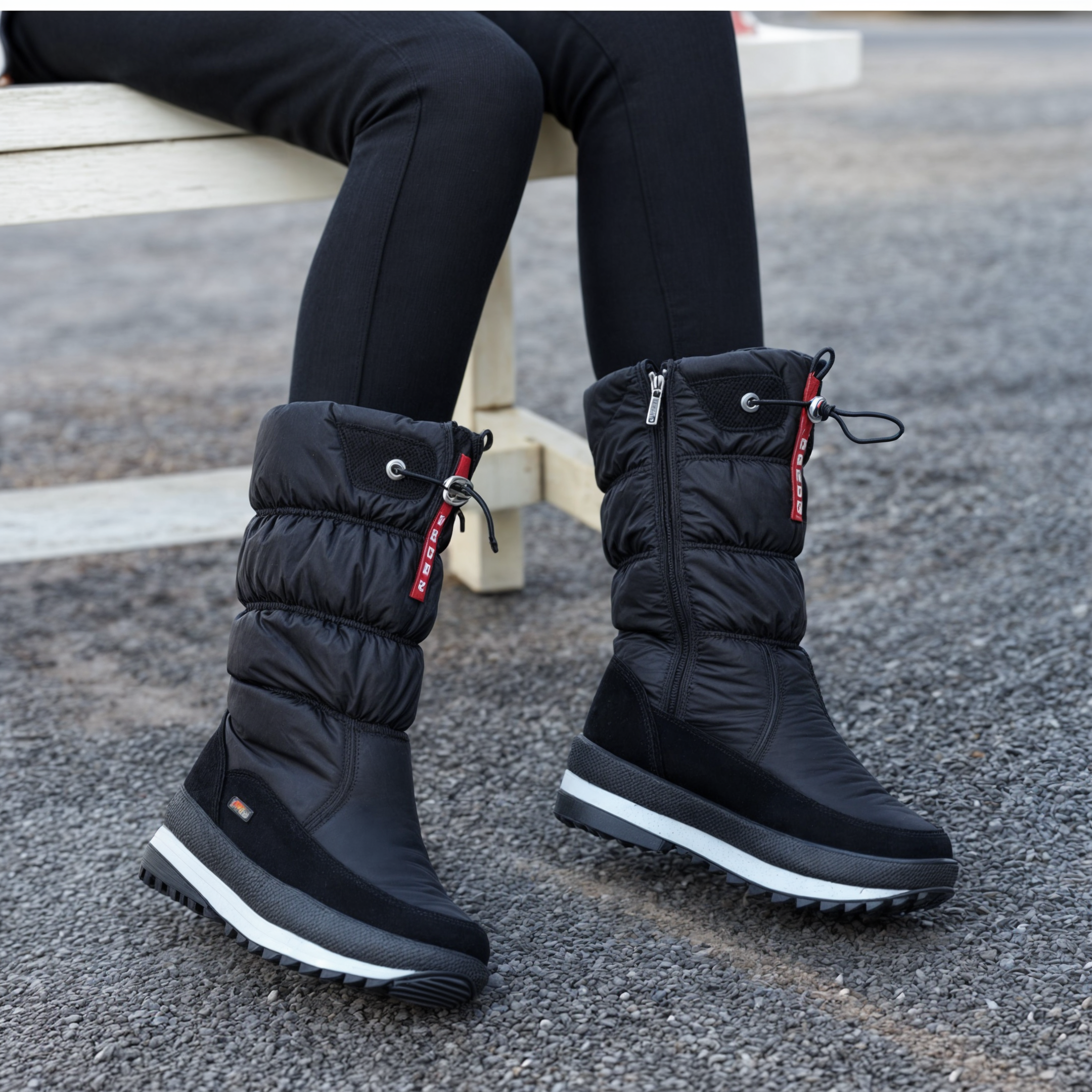 Dicke Plüschwinterstiefel für Frauen R&B