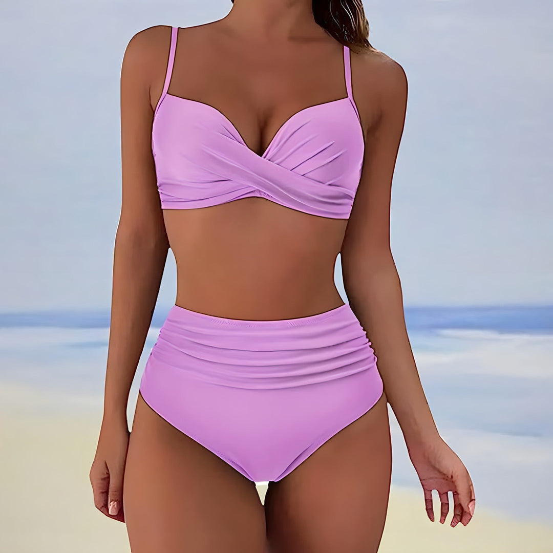 R&B | Damen Wickel Badeanzug Set Hoher Bund
