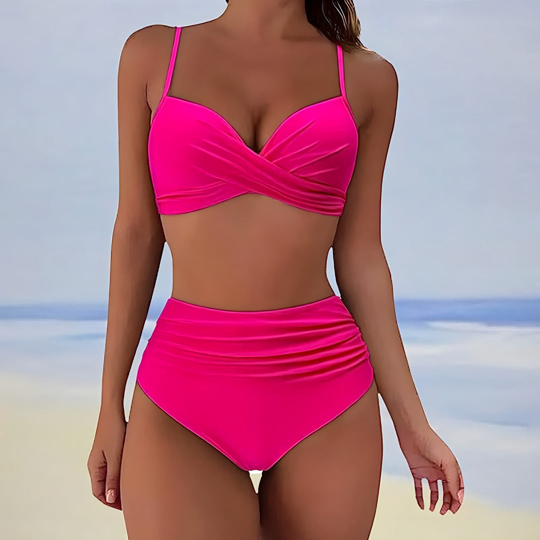 R&B | Damen Wickel Badeanzug Set Hoher Bund