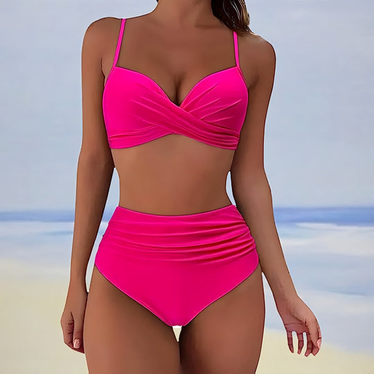 R&B | Damen Wickel Badeanzug Set Hoher Bund