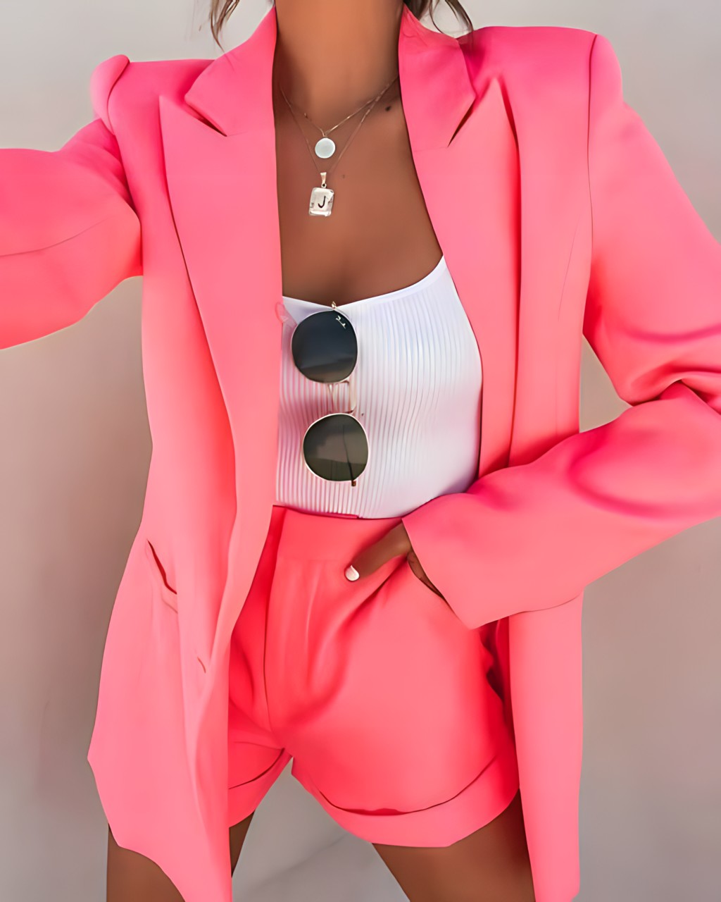 R&B | Elegantes Streetwear-Set | Blazer+Shorts