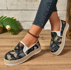 Plattform Espadrilles mit Floralprint – Fleur R&B