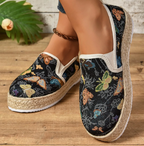 Plattform Espadrilles mit Floralprint – Fleur R&B