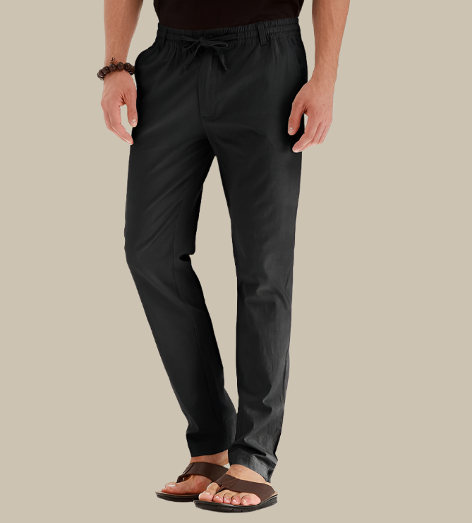Lässige, locker sitzende Sommerhose mit elastischem Bund | Mateo