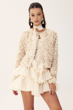 R&B | Floral Applikation Kurzjacke