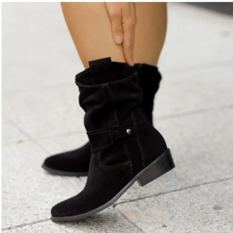 WildlederAnkleBoots Für Damen Mit Riemen Damen R&B
