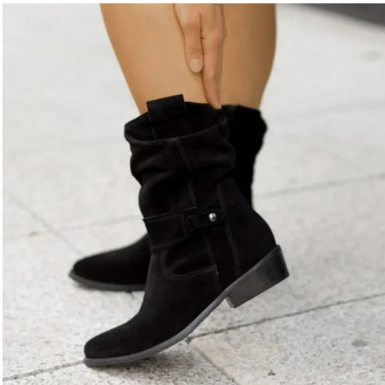 WildlederAnkleBoots Für Damen Mit Riemen Damen R&B
