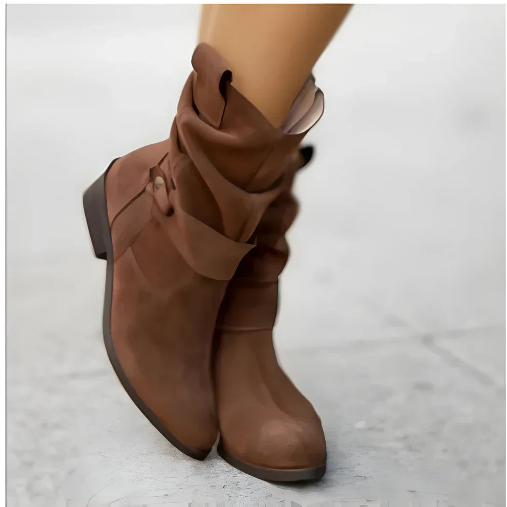WildlederAnkleBoots Für Damen Mit Riemen Damen R&B