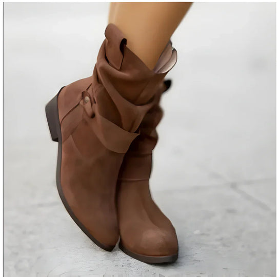 WildlederAnkleBoots Für Damen Mit Riemen Damen R&B
