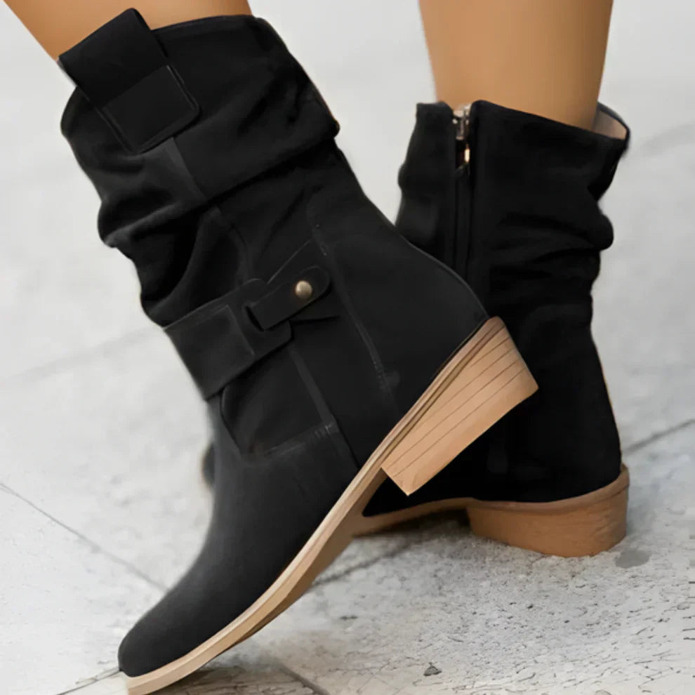 WildlederAnkleBoots Für Damen Mit Riemen Damen R&B