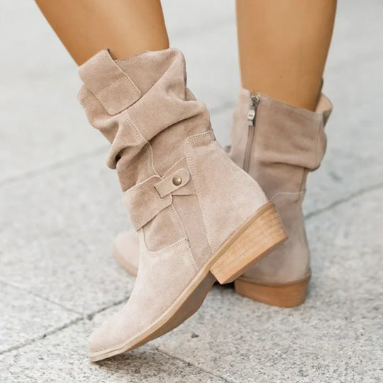 WildlederAnkleBoots Für Damen Mit Riemen Damen R&B