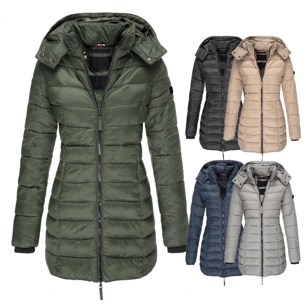 R&B | Warme Slimfit Winterjacke mit Kapuze Damen Winterjacke Regular Fit Belle Couture Essential Wärme