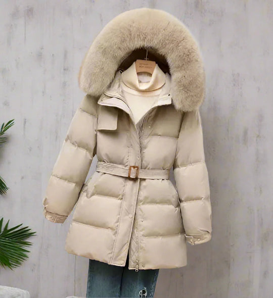 R&B | Winterjacke mit abnehmbarer Kapuze für Damen ideal für kaltes Wetter