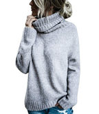 R&B | Bequemer Oversized Grauer Cashmere Rollkragenpullover Ideal für den Winter