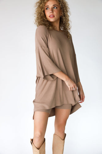 R&B | Damen Lounge Set mit Oversized T-Shirt und Biker-Shorts