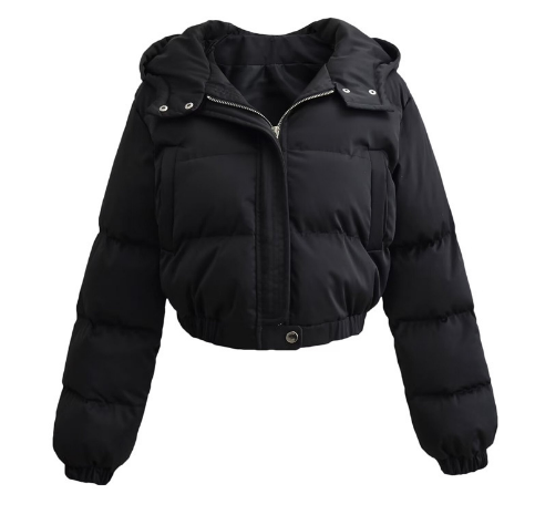 R&B | Cropped Puffer Winterjacke - Langarm