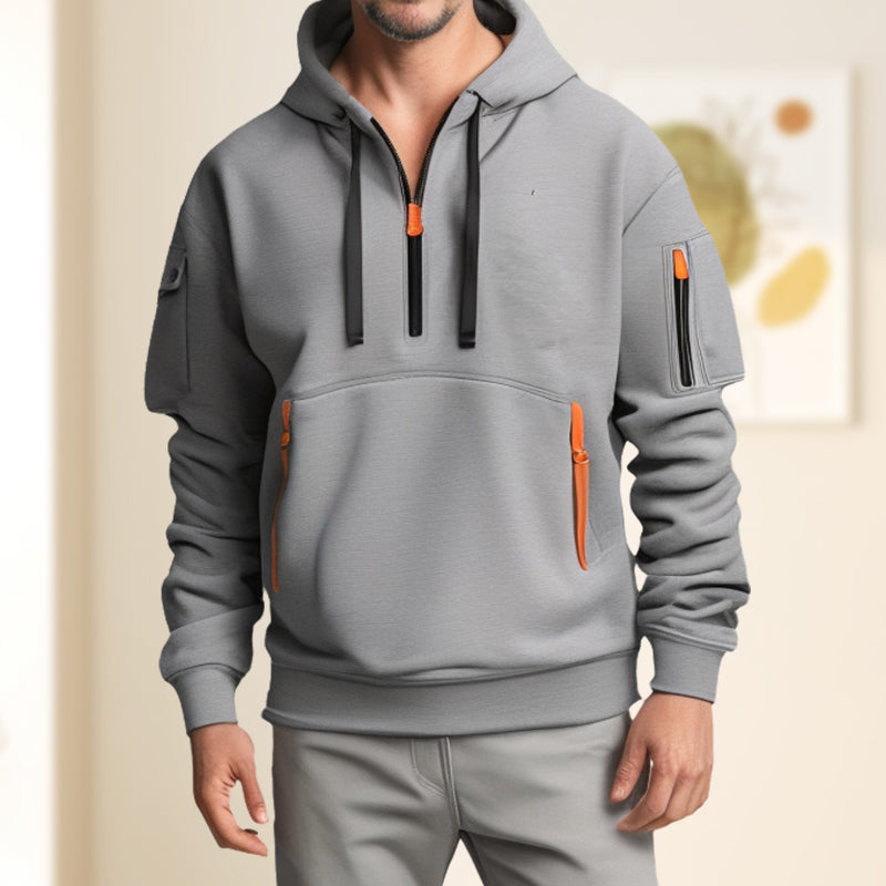 R&B | Herren Sweatshirt mit Kapuze und Taschen