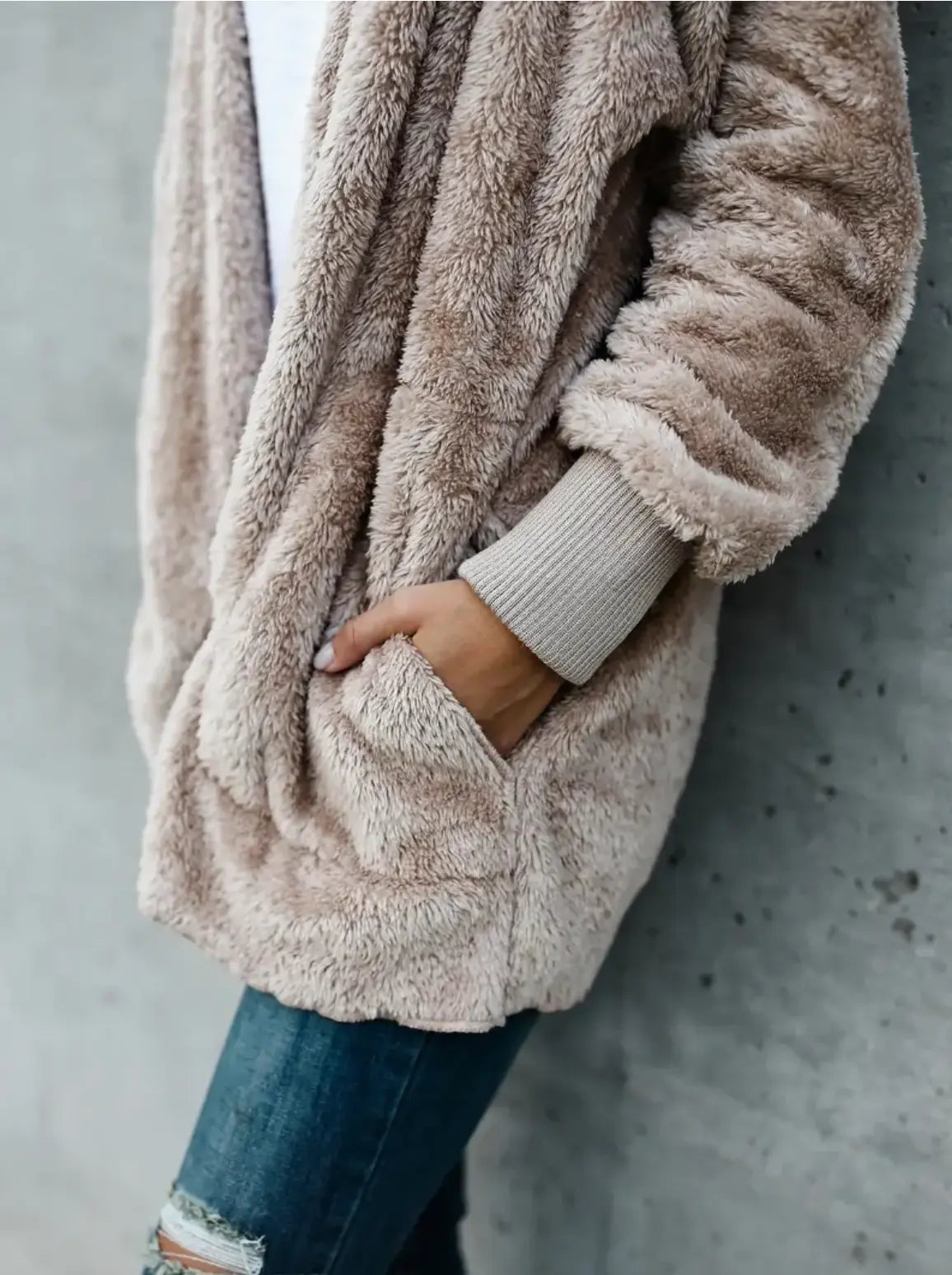 R&B | Warme Teddy Fleecejacke