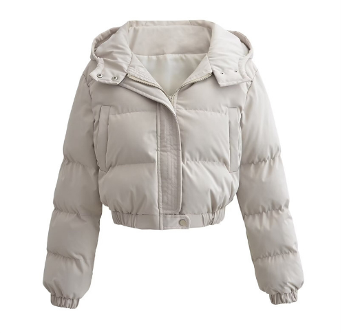R&B | Cropped Puffer Winterjacke - Langarm