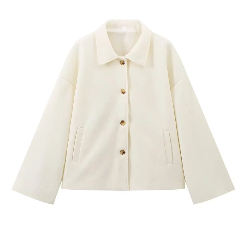 R&B | Wolljacke mit Knöpfen Wollmischung Elegant und Warm