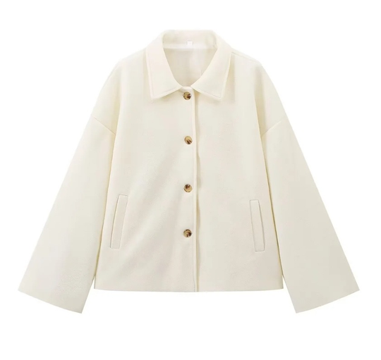 R&B | Wolljacke mit Knöpfen Wollmischung Elegant und Warm