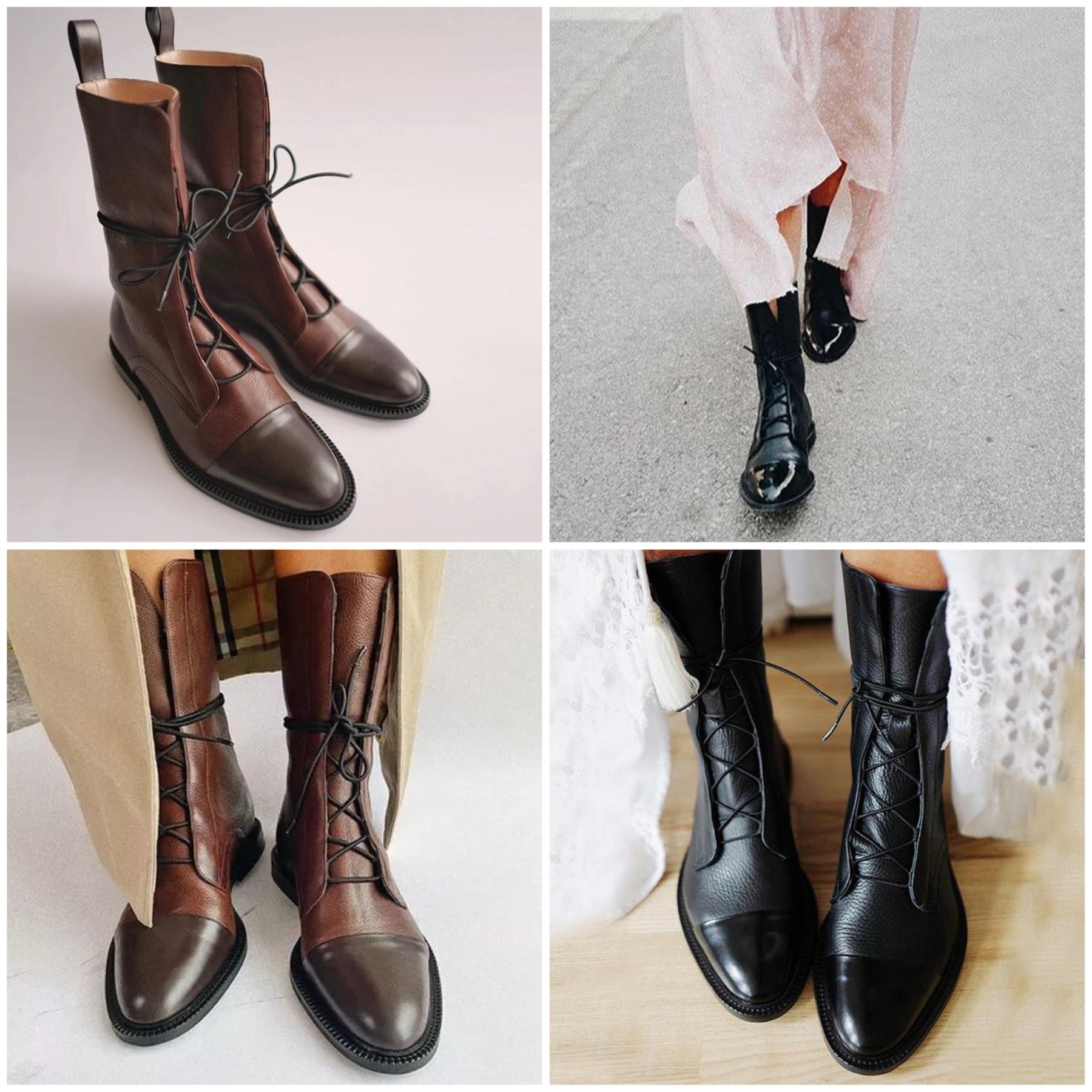 R&B | Klassische Vegane Leder Stiefeletten