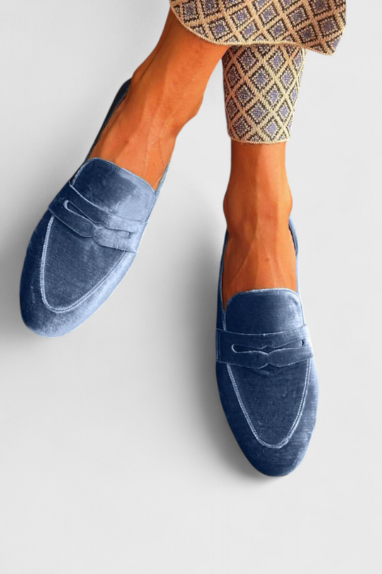 Samt-Loafer im Patchwork-Stil R&B R&B