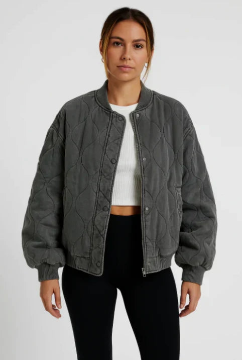 R&B | Oversized gesteppte Jacke - Bomberstil