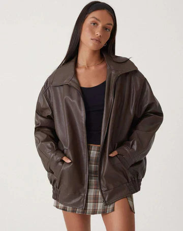R&B | Oversized Lederjacke