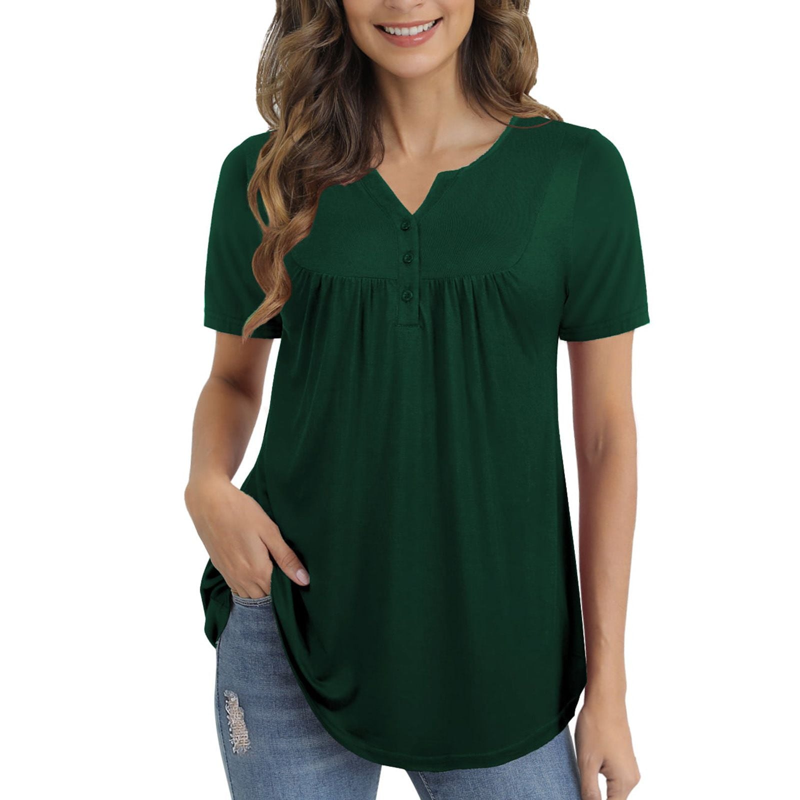 Trendige Bluse mit Knopfdetails