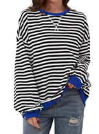 R&B | Lässiges Gestreiftes Sweatshirt Weich und Stilvoll Perfekt für Entspannte Tage