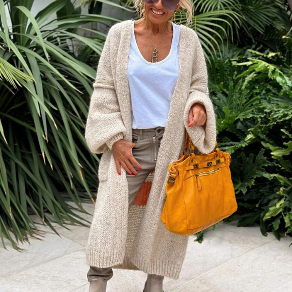 R&B | Oversize Strickjacke Mit Love & Peace Motiv