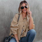 R&B | Lässige Kurze Jacke Baumwolle Leicht und Trendy
