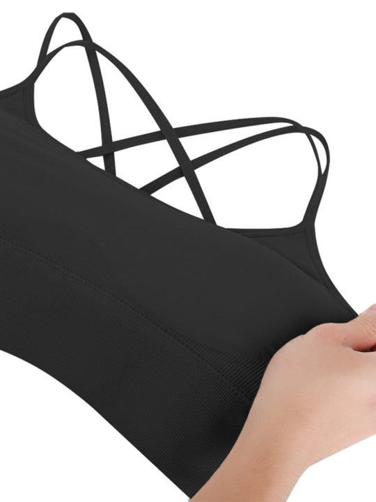 R&B | 3Er Pack Damen Sport Bh Gepolstert Crisscross Yoga Bh Nahtlos Mittel Impact Fitness Activewear
