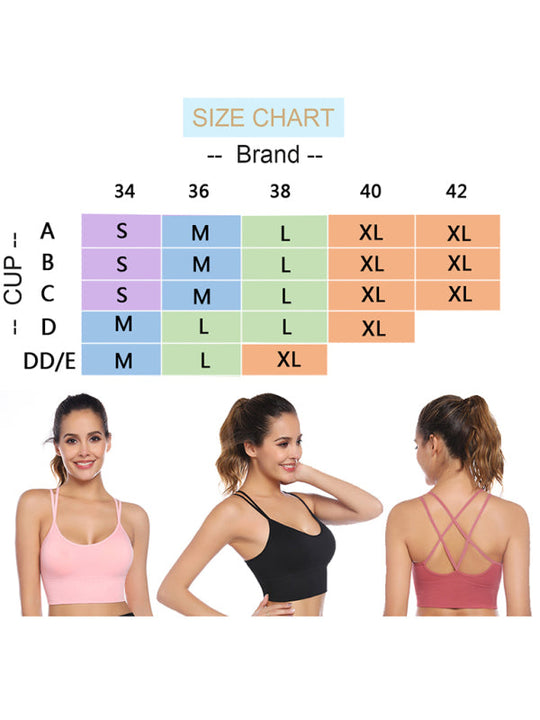 R&B | 3Er Pack Damen Sport Bh Gepolstert Crisscross Yoga Bh Nahtlos Mittel Impact Fitness Activewear