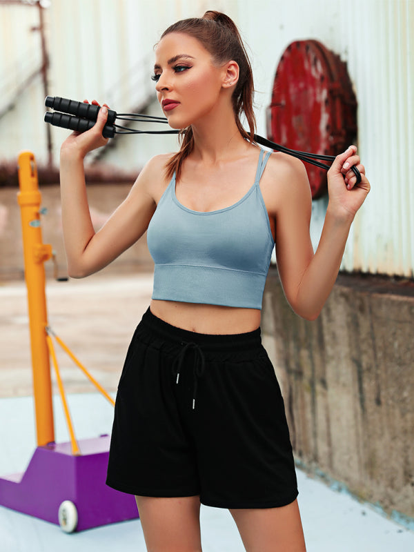 R&B | 3Er Pack Damen Sport Bh Gepolstert Crisscross Yoga Bh Nahtlos Mittel Impact Fitness Activewear