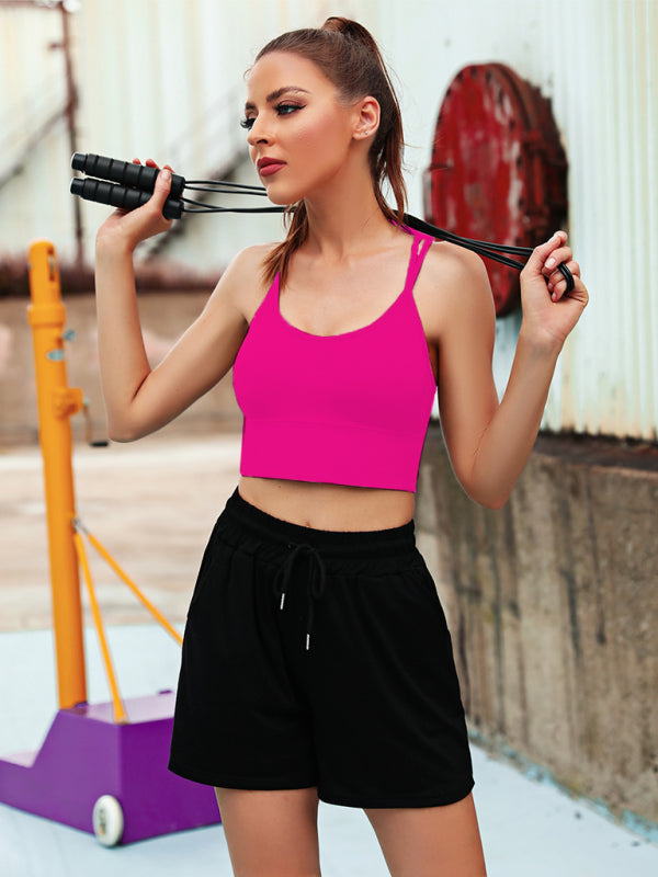 R&B | 3Er Pack Damen Sport Bh Gepolstert Crisscross Yoga Bh Nahtlos Mittel Impact Fitness Activewear